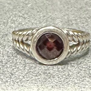 Sterling Silver Garnet Ring-size 8/ brand is Colore